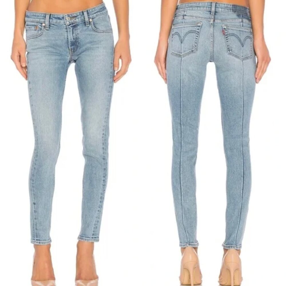 Levi's 711 Skinny Altered Mid-Rise Jeans, size 28, length 30